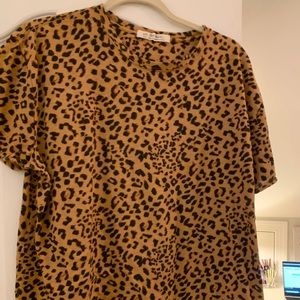 Free People Leopard Shirt Size Small